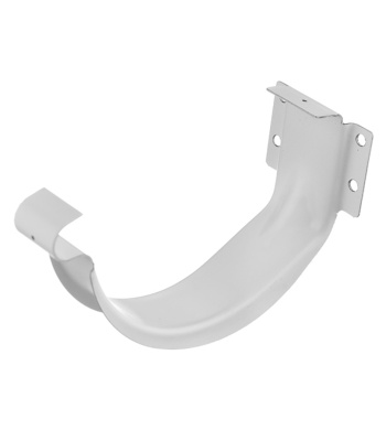 Кронштейн желоба короткий металлический 125 мм, белый RAL 9003 купить в отделе магазина Экономстрой