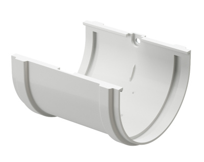 Соединитель желоба Docke STANDARD (Standart) пластиковый 120 мм, белый RAL 9003