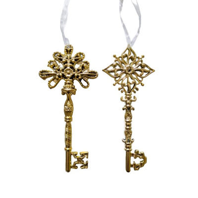 Украшение подвесное Ключик, пластик, 16х7,2 см, золотой купить в отделе магазина Экономстрой