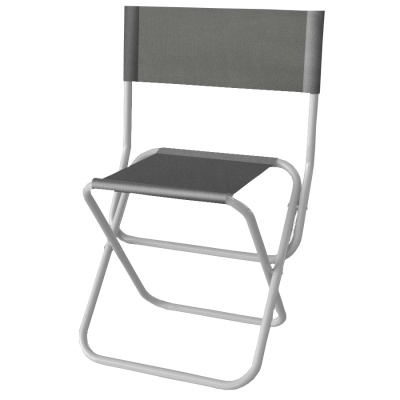 Стул туристический, складной, со спинкой, серый, до100 кг, d=18 мм, 420х310х670 мм купить в отделе магазина Экономстрой