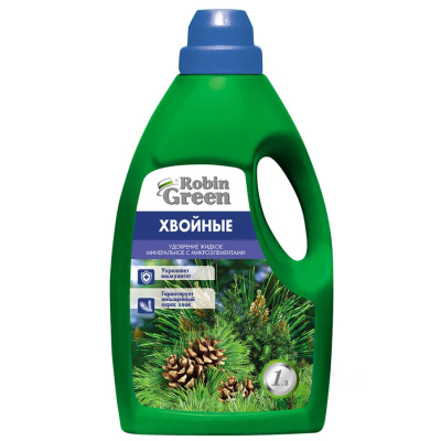 Удобрение минеральное Робин Грин, для хвойных растений, 1 л купить в отделе магазина Экономстрой