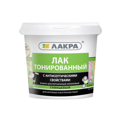 Лак акриловый Лакра, универсальный, дуб, 0,9 кг