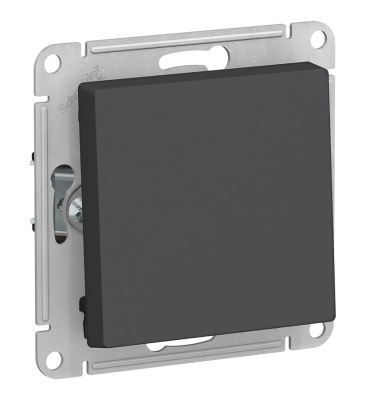 Выключатель 1 клавишный, карбон Atlas ATN001011