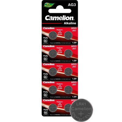 Батарейка алкалиновая Camelion Mercury Free AG3-BP10 0%Hg 392A/LR41/192, 1,5В (1 шт) купить в отделе магазина Экономстрой