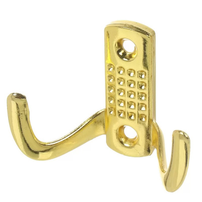 Крючок-вешалка двухрожковый StahlBuro 212 B CP, золото купить в отделе магазина Экономстрой