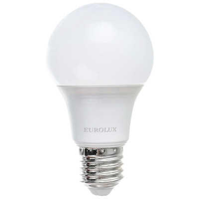 Лампа светодиодная Eurolux LL-E-A60-15W-230-6K-E27, груша, E27 А60 15Вт 1300Лм 6000К, холодный белый свет, 76/2/74 купить в отделе магазина Экономстрой