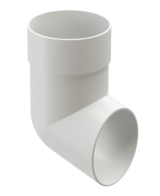 Колено Docke STANDARD (Standart) пластиковое 80 мм, 45°, белое RAL 9003