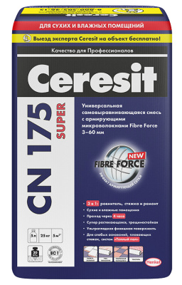 Наливной пол универсальный самовыравнивающийся Ceresit CN 175 25 кг купить в отделе магазина Экономстрой