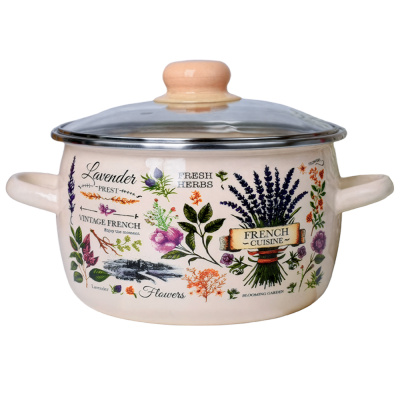 Кастрюля эмалированная сферическая Appetite Эдем 1RC201S со стеклянной крышкой, 4 л купить в отделе магазина Экономстрой