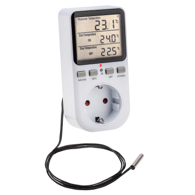 Терморегулятор цифровой 16А-01 в розетку, белый REXANT купить в отделе магазина Экономстрой