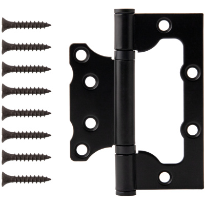 Петля накладная Code Deco, черный, матовый, B2-BLM, 100х75х2,5 мм купить в отделе магазина Экономстрой