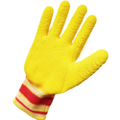 Перчатки нейлоновые, со вспененым покрытием, Аллигатор, желтый купить в отделе магазина Экономстрой