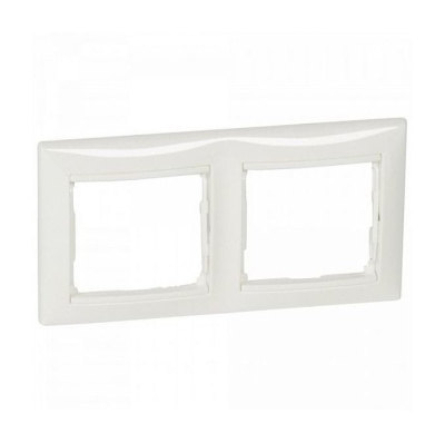 Рамка 2 поста белая VALENA (индивидуальная упаковка) (694241) купить в отделе магазина Экономстрой