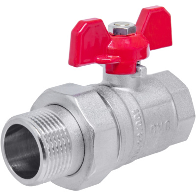 Кран шаровой с полусгоном (американка), рукоятка бабочка, MPF (MasterProf) Aqualink ИС.080042, 1" купить в отделе магазина Экономстрой
