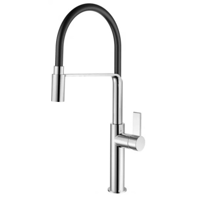 Смеситель для кухни Rush Gozo одноручный с гибким изливом, хром/черный (арт. MS9035-35Black) купить в отделе магазина Экономстрой