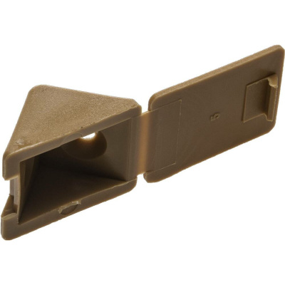 Уголки мебельные пластиковые с шурупом, бук (4 шт)