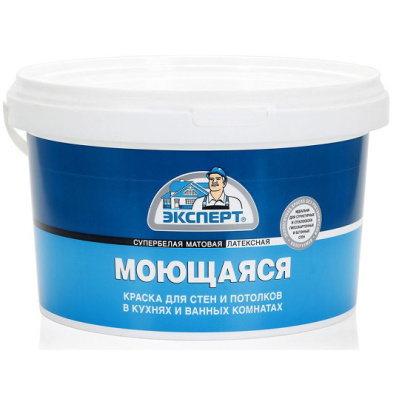 Краска моющаяся супербелая Эксперт, 3 кг купить в отделе магазина Экономстрой