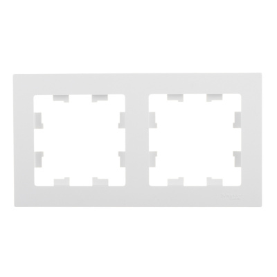 Рамка 2 поста белый Atlas ATN000102 купить в отделе магазина Экономстрой