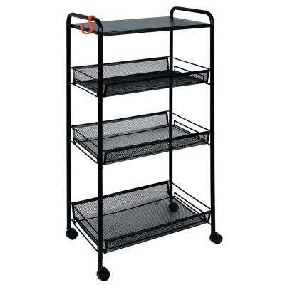 Этажерка ЗМИ Ладья 34 КС на колесиках с столешницой, черная (арт. Э 357) купить в отделе магазина Экономстрой