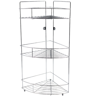 Полка угловая, хром, 3-ярусная купить в отделе магазина Экономстрой