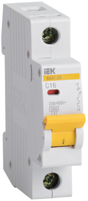 Автоматический выключатель IEK ВА47-29, 1P (10А; 4,5kA), MVA20-1-010-C