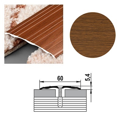 Порог-стык 60х900мм орех ПС 07-1.900.088 купить в отделе магазина Экономстрой