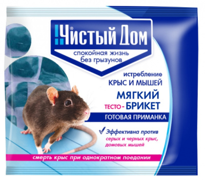 Средство от грызунов ЧИСТЫЙ ДОМ тесто 100 г купить в отделе магазина Экономстрой