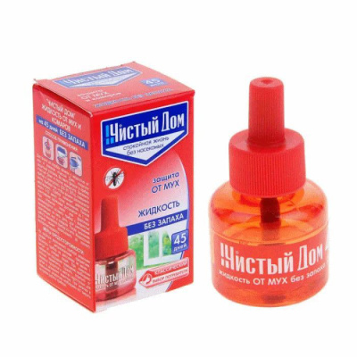 Жидкость от мух и комаров Чистый дом, 45 мл купить в отделе магазина Экономстрой