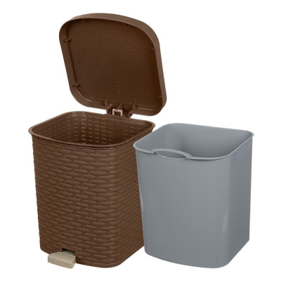 Контейнер для мусора "Артлайн", с педалью, плетеный, 12 л купить в отделе магазина Экономстрой
