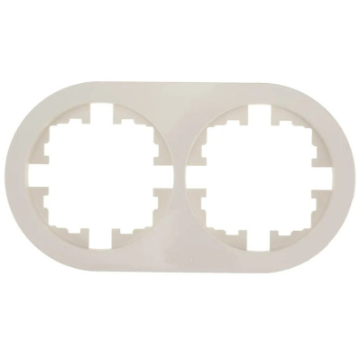 Рамка 2-местная круглая Lezard Osen, слоновая кость, 744-9000-147 купить в отделе магазина Экономстрой