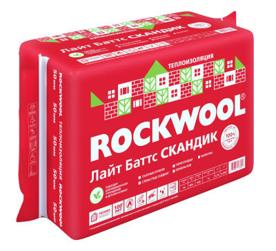 Утеплитель Rockwool Лайт Баттс Скандик, 800х600х50 мм, 12 шт купить в отделе магазина Экономстрой