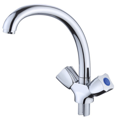 Смеситель для кухни с высоким изливом SMV GROUP нержавеющая сталь, хром купить в отделе магазина Экономстрой