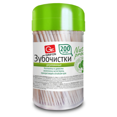 Зубочистки деревянные в диспенсере Grifon 701380, 200 шт купить в отделе магазина Экономстрой