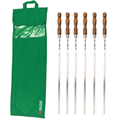 Набор плоских шампуров с деревянной рукояткой Palisad Camping, 65 см (6 шт) купить в отделе магазина Экономстрой