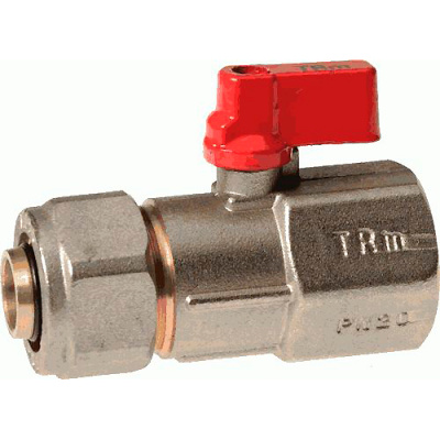 Кран шаровой под обжим, рукоятка флажок, Terma (TRm) 36095, 16х1/2" купить в отделе магазина Экономстрой