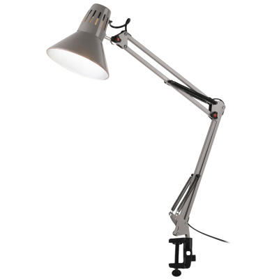 Светильник настольный, светодиодный Эра N-121-E27-40W-GY серый, на струбцине, 40Вт купить в отделе магазина Экономстрой