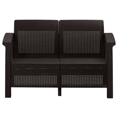 Диван пластиковый Rattan Luxe двухместный (коричневый) купить в отделе магазина Экономстрой