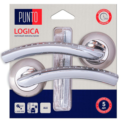 Ручка Punto раздельная LM/A R.TL54.LOGICA/HD SN/CP-3, матовый никель/хром купить в отделе магазина Экономстрой