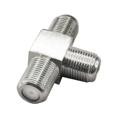 Переходник соединитель PROconnect, x3 гнезда, F (F-тройник), пакет, 1 шт