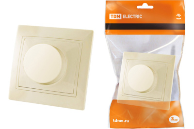 Светорегулятор поворотный "Таймыр" 600 Вт слоновая кость SQ1814-0124 купить в отделе магазина Экономстрой