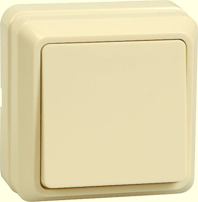 Выключатель 1 клавишный 10А о/у кремовый ВС20-1-0-ОКм ОКТАВА