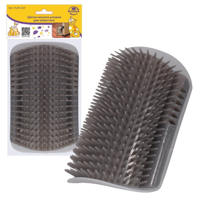 Щётка-чесалка угловая для животных, размер 12,5х8х4,5 см VL40-110/99-2718 купить в отделе магазина Экономстрой