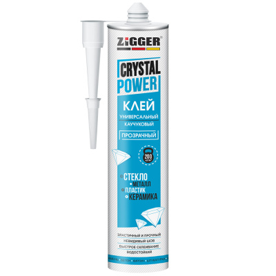 Клей монтажный Zigger Extra Power, каучуковый, экстрасильный, прозрачный, 280 мл купить в отделе магазина Экономстрой