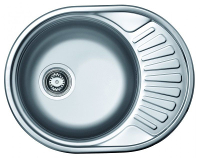 Мойка врезная, нержавеющая сталь чаша слева 450х570х170 мм 0,6 мм выпуск 3 1/2" КРОМРУС 410 ЕС-457 купить в отделе магазина Экономстрой