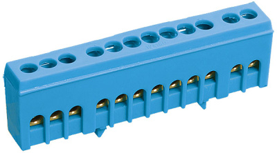 Шина N "ноль" в корпусном изоляторе на DIN-рейку ШНИ-6х9-8-К-С ИЭК (YNN10-69-8KD-K07) купить в отделе магазина Экономстрой