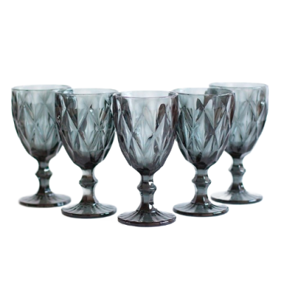 Набор фужеров 6 шт, 320 мл (серый зеркальный), стекло купить в отделе магазина Экономстрой
