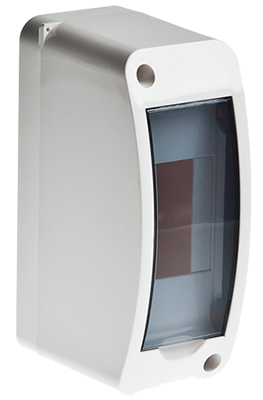 Бокс распределительный RUVinil ТУСО (IP40), ОП, 2 модуля, белый, с прозрачной дверцей, 140х55х85 мм купить в отделе магазина Экономстрой