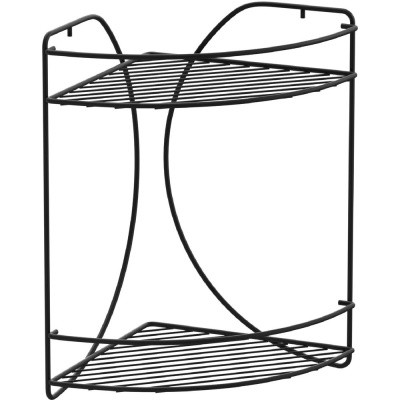 Полка для ванной комнаты двойная Бабочка, черный, FOR-RUS002BL купить в отделе магазина Экономстрой