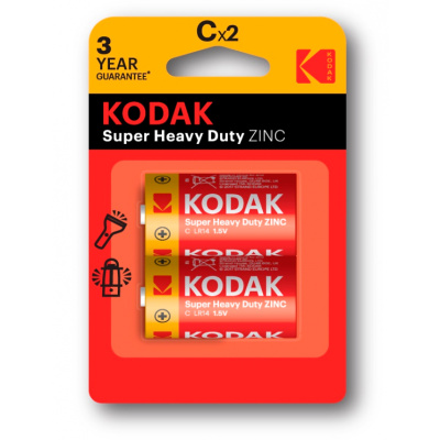 Батарейка солевая Kodak R14 Extra Heavy Duty / C, 1,5V (2 шт)