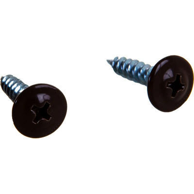 Саморез по металлу острый с прессшайбой RAL 8017, темно-коричневый, 4,2x19 мм (30 шт) купить в отделе магазина Экономстрой